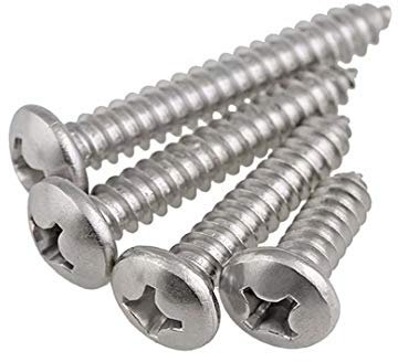 BOZONLI M2 Blechschrauben, Phillips Linsenkopf Klein Schrauben, Edelstahl Rund-Kopf Kreuzschlitz Schrauben (M2×4mm,100 Stück)