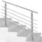 SWANEW Corrimano Acciaio Inox 150 * 4.2 * 106.5cm,5 traverse,Ringhiera con kit di installazione,per gradini interni da esterno
