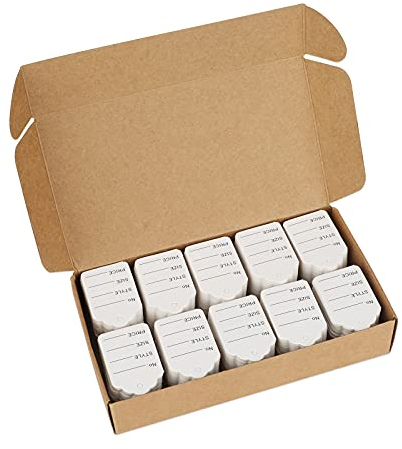 G2PLUS 1000stk Kleinen Preisetiketten Mini Preisschilder 3.2X5CM Hängeetiketten Markierung Etiketten Schmucketiketten