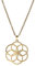 TEAMER acier inoxydable fleur de vie collier pendentif plaqué or chaîne bijoux géométrie accessoires amulette bijoux (Style 3 - Or)