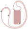 Coqinen Mobile Phone Chain for iPhone 8/7/iPhone SE 2022 2020 Case, Necklace Mobile Phone Case with Strap, Shockproof Silicone TPU Protective Case with Cord for Hanging, Cord with Case in Pink