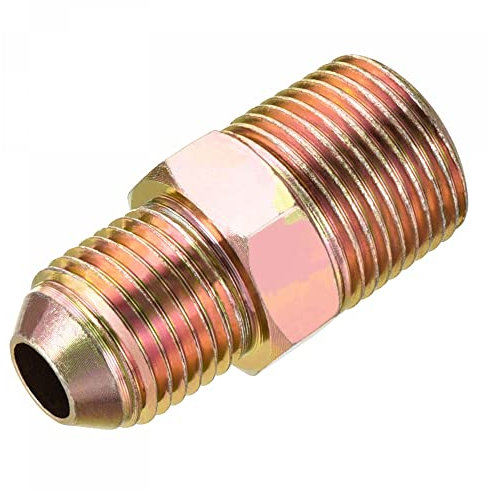 sourcing map Rallonge Tuyau Raccord 9/16-18 UNF Mâle à 3/8 PT Mâle Filetage Adaptateur 35mm Rallonge Connecteur Hexagone Couplage