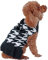 CuteBone Hundepullover-Kleid mit Hahnentritt-Muster, gestrickt, mit Craft-Pom-Pom-Ball-Pullover, Rüschenkleid für kleine Hunde DS44XL-DE