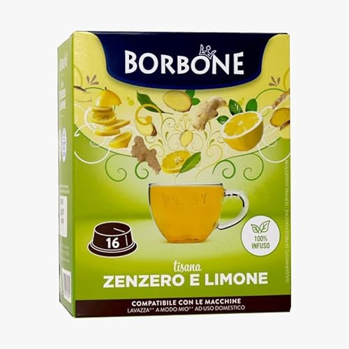 96 Capsules Caffe Borbone compatibles avec Lavazza a Modo Mio Tisana Gingembre et Citron - L' Emporio del Caffè