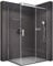 BERNSTEIN - Cabine de douche d'angle 100x90x195cm porte coulissante verre trempé ESG 8mm anticalcaire, Profilés chrome, Charnières réversibles gauche/droite - NT806FLEX