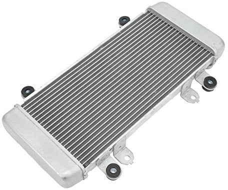 Tanque de Agua de Refrigeración de Motocicleta, Aluminio Excelente Eficiencia Ensamblaje de Enfriador de Radiador de Motocicleta Estable Transferencia de Alta Calor para Mantenimiento(Plata)