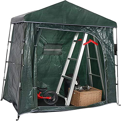 Bike Storage Shed, Camping Accessories Waterproof Pop Up Tents 190T Multifunctional Outdoor Waterproof Sun Shade Window Design, 200 * 100 * 190CM