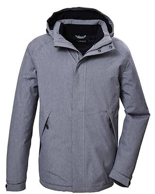 killtec Herren Funktionsjacke/Outdoorjacke mit abzippbarer Kapuze KOW 4 MN JCKT, graumelange, 4XL, 41843-000