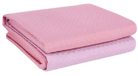 SalGiu Trapuntino Primaverile Estivo Letto Copriletto Double Face Bicolore Tinta Unita (Singolo, Cipria/Rosa)