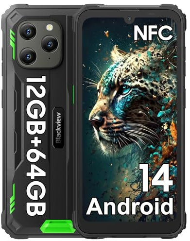 Blackview BV5300Pro(NFC) Téléphone Portable Incassable, Téléphone Incassable 2024, 6580mAh, 12Go+64Go/1To Extensible, Écran 6,088 HD+ 60HZ,13MP+8MP Smartphone incassable, Face ID/OTG/GPS/3 SIM Slots