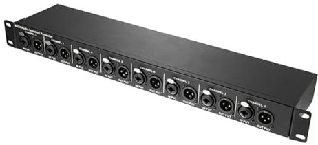 Yominerr T8 Multi-Function 8-Channel Audio Isolator 1U Rack Mounted XLR 6.35mm Audio Isolator Eliminates Current
