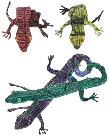 COSMEVIVI 4stücke Lizard Slap Armbänder Tierische Snap-armbänder Für Lustige Reptil-party- Robuste Und Sichere Handgelenkbänder Für Geburtstagsfeiern Und Anlässe