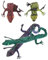 COSMEVIVI 4stücke Lizard Slap Armbänder Tierische Snap-armbänder Für Lustige Reptil-party- Robuste Und Sichere Handgelenkbänder Für Geburtstagsfeiern Und Anlässe