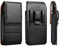 Mobile Phone Pouch Pu Leather Holster Belt Clip Holder for Samsung Galaxy A15 A36 A14 A04 A05s A26 A16 M34 A35 Galaxy S25 Ultra S24 Ultra Google Pixel 8 Pro 7 Pro (Black, XL)