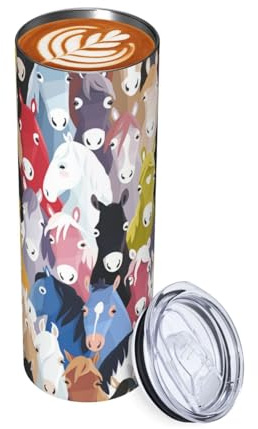 Xinvast Horse Gifts for Women 20oz, Horse Tumbler Stainless Steel Vacuum Insulated Coffee Mug Water Bottle For Travel Home Office