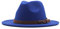 TDEOK Panama-Hut Fedora Women 's Baseball Mütze Classic mit Wolle und Schnalle Mützen Damen Ohne Umschlag (Blue, One Size)