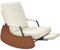 Hawthyhome Schaukelstuhl • Liegestuhl • Loungesessel•mit Fußstütze - 3 Positionen verstellbare Rückenlehne - Wohnzimmer/Veranda/Außen Schaukelstuhl Dekorativer Stuhl Beige