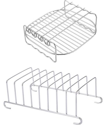 Angoily Kit D'accessoires Pour Friteuse À Air 2 Pièces Grille À Grille À Brochettes En Acier Inoxydable Revêtement Antiadhésif Pour Un Entretien Facile