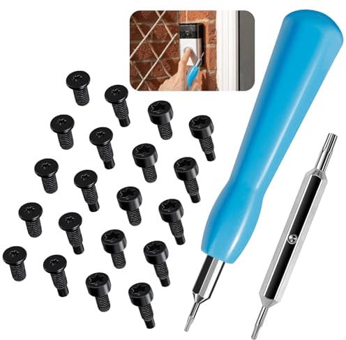 Ring Doorbell Screwdriver Replacement - Ring Doorbell Screws 2nd Generation, Double-Ended T6 T15 Security Screws Spare Screws for Ring Doorbell (#Blue)