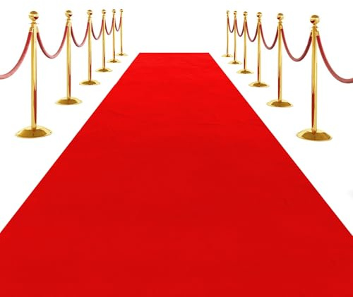 SK Studio Rot Teppich Läufer Eventteppich Hochzeitsteppich VIP Event Teppich Rutschfester Red Carpet Empfangsteppich, 1 x 4.5 m