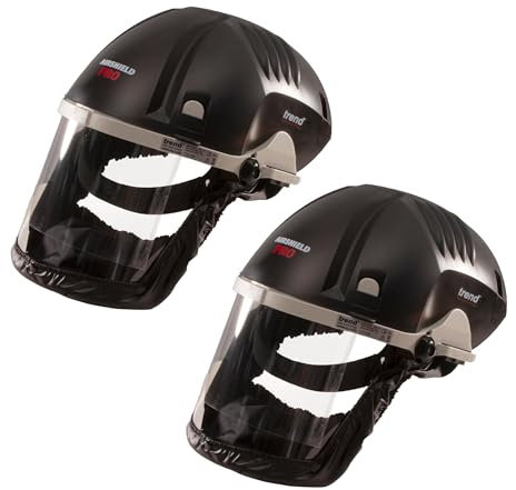 Trend AIR/PRO/D7 Airshield Battery Powered Respirator and Face Shield, Black, 230V