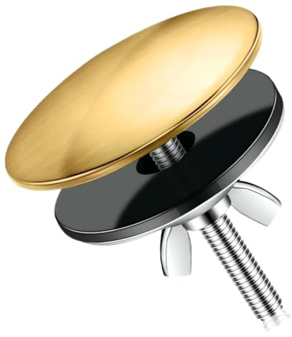 LEIFIDE 2 Inch Kitchen Sink Hole Cover Faucet Stainless Steel Kitchen Sink Tap Hole Plate Stopper Cover Blanking Metal Plug (Vintage Gold)