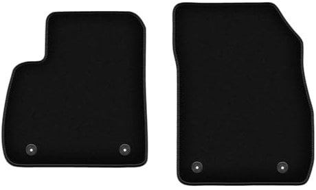 Wielganizator Velours Vorne Fußmatten passend für Opel Zafira C (2012-2019) | Qualität: Basic - Genaue Passform, rutschfeste Untregrund 2-teilig - Schwarz