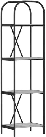 vidaXL Modern Red Bookcase for the Living Room with Wooden Shelves for Beautifying and Storing Books in Your Library