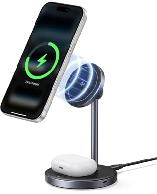 UGREEN 15W for MagSafe Charger Stand, 2-in-1 Qi2 Wireless Charger Stand