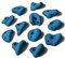 ALPIDEX 12 Klettergriffe L | Klettersteine | Größe L | Verschiedene Hinterschneidungen, Ausformungen, Farben | Henkelklettergriffe - Farbe:Balance Blue