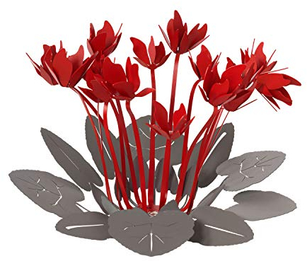 Arti & Mestieri Dekorativer Tisch Hängeornament Cyclamen, Metall, Rot, Hochzeit, Botanisch elegant