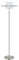 EGLO Stehlampe Brenda, 1 flammige Stehleuchte, Material: Stahl, Farbe: Nickel matt, weiß, Fassung: E27, inkl. Trittschalter