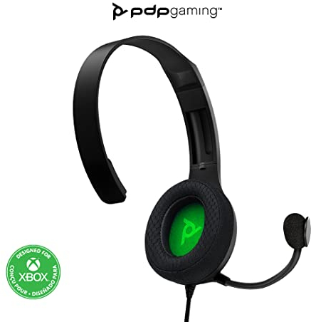 PDP LVL30 verkabelt Kopfhörer mit Single-Sided One Ear Headphone für PC, Xbox - Mac, Tablet Compatible - Noise-Cancelling Mic - Lightweight, Cool Comfürt, Great für Gaming , schwarz