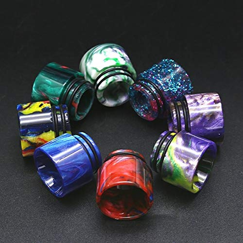 LITAO-EC, 10 Piezas De Resina Vape 810 Boquilla De Punta De Goteo para E-Cigarrillo 810 Rosca RTA Atomizador como TFV8 Big Baby Tank (Color De Mezcla Aleatoria),Sin Tabaco ni nicotina