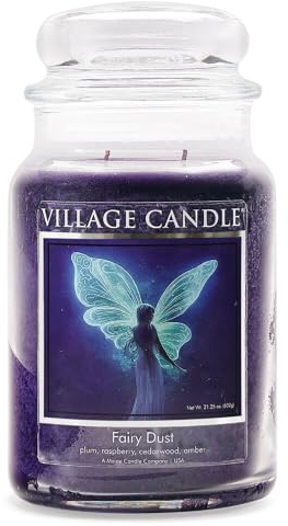 Village Candle Fairy Dust Apothekerkerze im Glas, groß, 602 ml, Violett