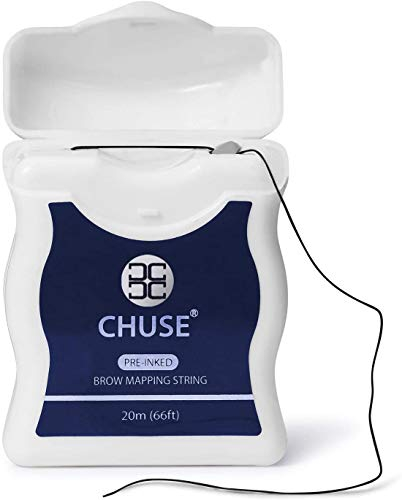 CHUSE Cuerda de mapeo de cejas para microblading - Preentintado - 1 mm - Hilo para delineado de cejas - 20 m