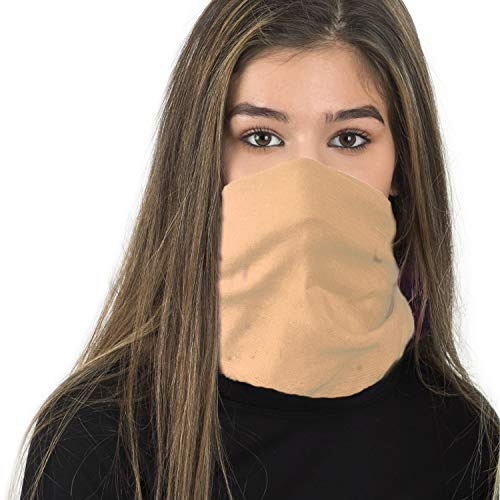 RockJock Multifunctional Headwear Neck Scarf Bandana Balaclava Face mask Headband Hairband Tube Gaiter Stretch Snood for Sports Yoga Running Cycling Hiking – Buy Single or 6 piece Multipack