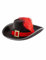 Deiters Hut Musketier mit Feder rot/schwarz 61