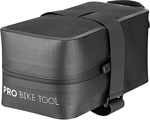 PRO Bike Tool Fahrrad Satteltasche - Gurt unter dem Sitz Satteltaschen für Fahrrad - Rennrad oder Mountainbike - Große Größe - Fahrrad Zubehör - Fahrrad Tasche (Größe Groß)