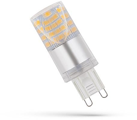 Spectrum LED Premium Leuchtmittel Stiftsockel Lampe 4W = 39W G9 klar 460lm 860 Kaltweiß 6000K Tageslicht 270°