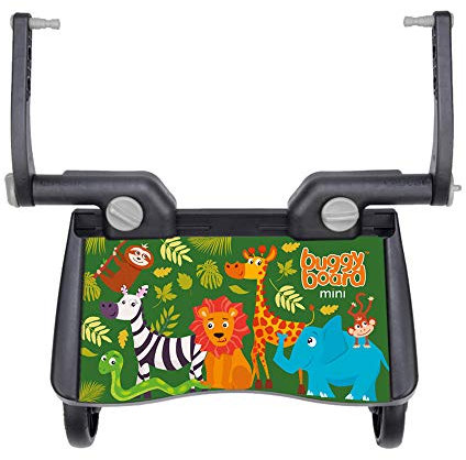 Lascal BuggyBoard Mini Special Edition | Universal Board, Compatible with Over 99% of Pushchairs | Ideal for Smaller Strollers | Jungle Animals)