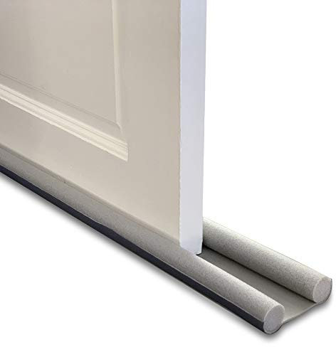 Draft Excluder for Bottom of Doors 1 Meter Long Under Door Draught Excluder Cushion Double Seal Noise Reduction Weather Stripping Door Wind Blocker Door Dust Guard Stopper Under Door Seal Strip