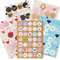 Logbuch-Verlag Herzaufkleber SET 131 Sticker mit Herzen Geburtstag Kinderaufkleber Valentinstag Liebe Etiketten bunt rund 4 cm