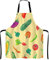 Lefolen Wasserfarbenes, saftiges Gemüse, Latzschürze mit verstellbarem Hals, für Männer und Frauen, geeignet für Zuhause, Küche, Kochen, Kellner, Grill, Bistro, Backen, Grill, Grill, Grill, Schürze.