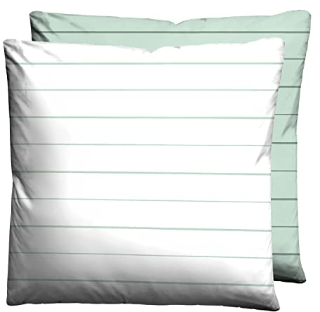 biberna 0636044 Mix & Match Kopfkissenbezug Mako-Baumwoll-Satin 1x 80x80 cm, Mint