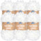 JubileeYarn Fun Finger Loops Yarn - Polyester Jumbo Weight Loop Yarn - 100g/Skein - White - 6 Skeins
