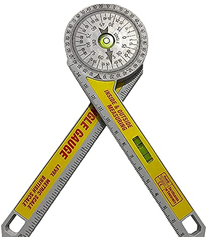 Gehrung säge Winkelmesser, 360 ° Winkelmesser mit Präzision, Flecken Stahl winkel finder für Innen außenecke, Holz bearbeitung, Tischler, Klempner, Bau handwerk