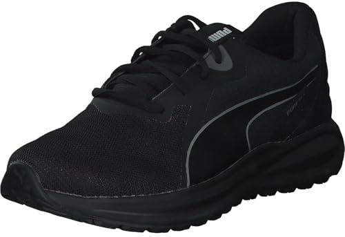 PUMA Unisex Twitch Runner PTX Straßen-Laufschuh, Schwarz Weiß, 45 EU