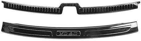 Dciustfhe Edelstahl Ladekantenschutz Stoßstangenschutz, für Volvo XC60 2018 2019 2020 2021 2022 Heck Rear Bumper Aufkleber Styling Kofferraumwanne Heckstoßstange Kantenschutz,Blackstyle