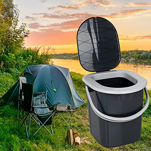 STORM TRADING GROUP Lightweight and Portable 22L Large Mobile Camping Toilet With Seat & Lid - Compact Waste for Indoor and Outdoor Loo Caravan Picnic and Festivals (1)